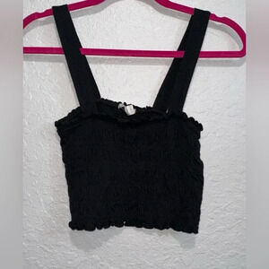 American Eagle Black Stretchy Crop Top